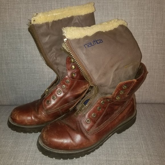 vintage NAUTICA weather brown boots Size US 8 / EU 41 - Picture 2 of 7